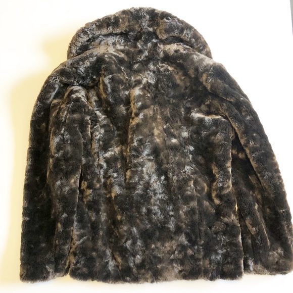 Coldwater creek faux beaver fur coat - Picture 4 of 6